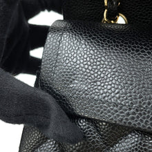 Load image into Gallery viewer, CHANEL Matelasse W Flap ChainShoulder Bag BlackA01113 Caviar Leather Size 23
