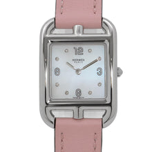 将图像加载到图库查看器中，HERMES Cape Cod W23mm Stainless Steel Leather White Shell DialCC1.210.290
