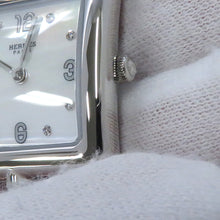 将图像加载到图库查看器中，HERMES Cape Cod W23mm Stainless Steel Leather White Shell DialCC1.210.290
