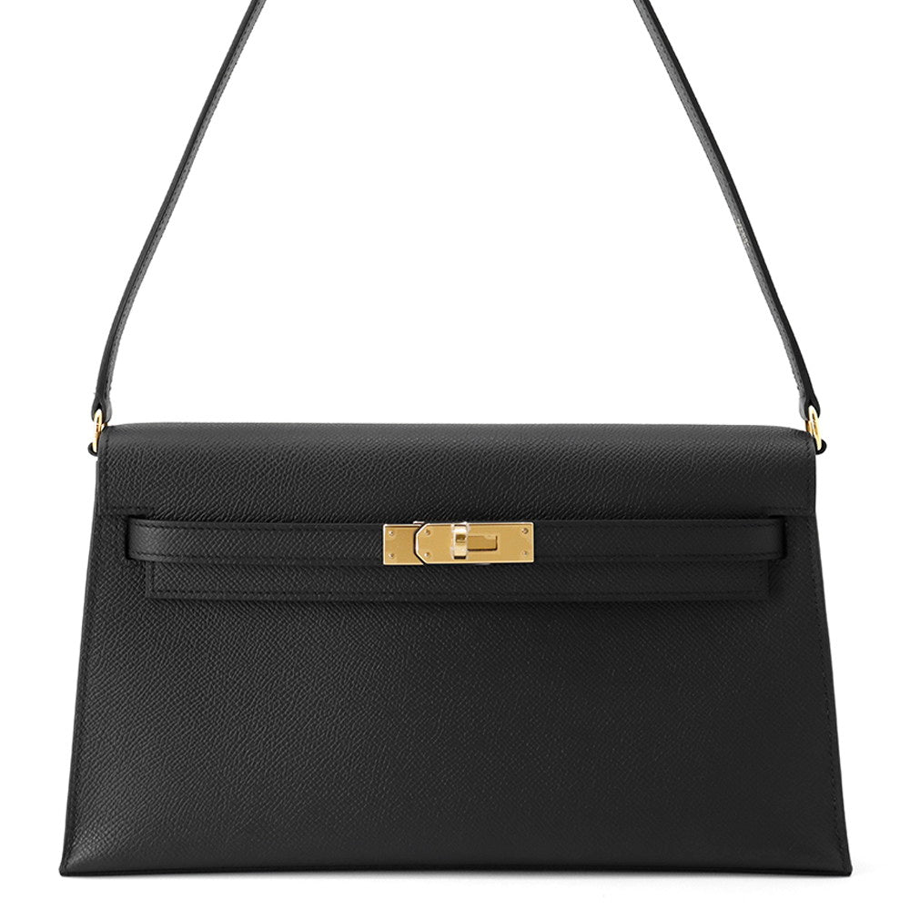 HERMES Kelly Elan Black Epsom