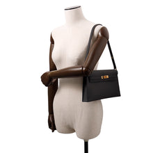 将图像加载到图库查看器中，HERMES Kelly Elan Black Epsom
