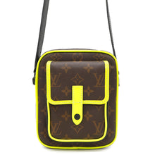 Load image into Gallery viewer, LOUIS VUITTON Christopher wearable wallet Noir/Neon YellowM80793 Monogram Macassar Canvas
