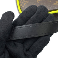 Load image into Gallery viewer, LOUIS VUITTON Christopher wearable wallet Noir/Neon YellowM80793 Monogram Macassar Canvas
