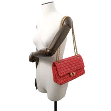 将图像加载到图库查看器中，CHANEL 2.55 ChainShoulder back Pink/RedA37586 Tweed
