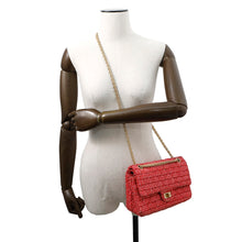 将图像加载到图库查看器中，CHANEL 2.55 ChainShoulder back Pink/RedA37586 Tweed
