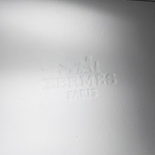 Load image into Gallery viewer, HERMES Sneakers Kid Plus Noir/White Toile H Calf Leather Chèvre Velour Size 38
