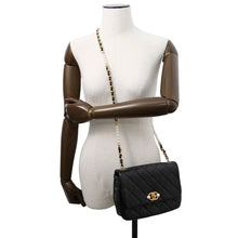 Load image into Gallery viewer, CHANEL Matelasse PearlChainShoulder Bag BlackAS3000 Shiny Calf Leather
