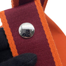 将图像加载到图库查看器中，HERMES Brid a Black Feu/Bordeaux Canvas Size PM
