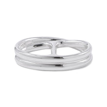 将图像加载到图库查看器中，HERMES Chaine d&#39;Ancre Punk Double Ring Size 50/#10#12 SV925
