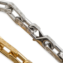 Load image into Gallery viewer, LOUIS VUITTON Bracelet Chain Monogram Size L Gold/SilverM1555L Metal
