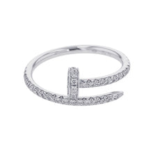 将图像加载到图库查看器中，CARTIER Juste Un Clou Ring Small Model Semi-Pavé Size 53/#13 SMB4231600 18K White Gold
