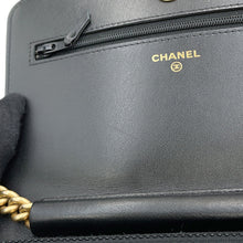Load image into Gallery viewer, CHANEL Matelasse Boy Chanel Chain Wallet BlackAP1117 Caviar Leather
