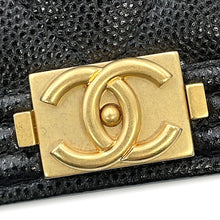 Load image into Gallery viewer, CHANEL Matelasse Boy Chanel Chain Wallet BlackAP1117 Caviar Leather
