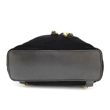 Load image into Gallery viewer, CHANEL CC Logo Chain Backpack Black Velour Lambskin

