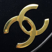 将图像加载到图库查看器中，CHANEL CC Logo Chain Backpack Black Velour Lambskin
