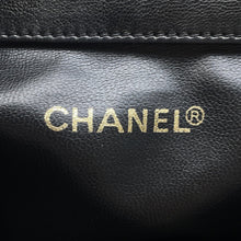 将图像加载到图库查看器中，CHANEL CC Logo Chain Backpack Black Velour Lambskin
