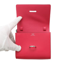 Load image into Gallery viewer, HERMES Chaine d&#39;Ancre compact wallet Rose Extreme Chevre Shamqila
