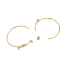 将图像加载到图库查看器中，CARTIER Juste Un Clou Hoop Earring Large Model Diamond Size LargeB8301225 18K Yellow Gold
