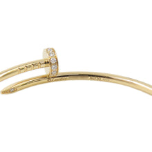 Load image into Gallery viewer, CARTIER Juste Un Clou Hoop Earring Large Model Diamond Size LargeB8301225 18K Yellow Gold
