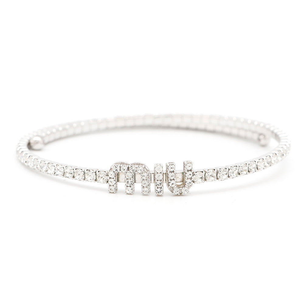 MIUMIU Crystal Necklace5JC871 Metal Artificial Crystal