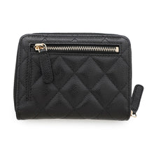 将图像加载到图库查看器中，CHANEL Matelasse CC Logo Small Wallet BlackAP4652 Caviskin
