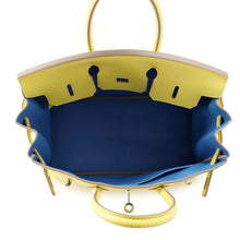Load image into Gallery viewer, HERMES Birkin Verso Lime/Blue Blue Taurillon Novillo Size 25
