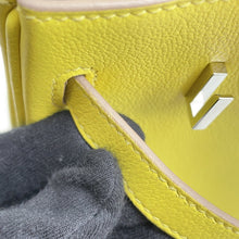 Load image into Gallery viewer, HERMES Birkin Verso Lime/Blue Blue Taurillon Novillo Size 25
