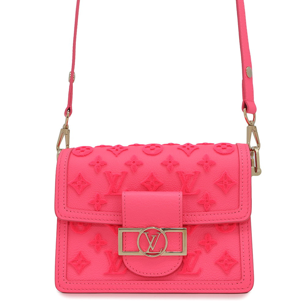 LOUIS VUITTON Dauphine Vivid pinkM20747 Monogram tufted Size Mini