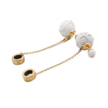 将图像加载到图库查看器中，Dior Tribal Star Ball AirPods Holder Earrings D-VIBE White Metal
