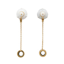将图像加载到图库查看器中，Dior Tribal Star Ball AirPods Holder Earrings D-VIBE White Metal
