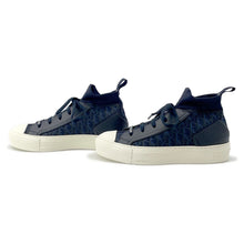 将图像加载到图库查看器中，Dior WALK&#39;N&#39;DIOR Technical Knit Socks Sneakers Oblique NavyKCK233OPK75B365 Fabric Leather Size 36 1/2
