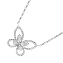 Load image into Gallery viewer, GRAFF Butterfly Silhouette Diamond Pendant Size Small 18K White Gold
