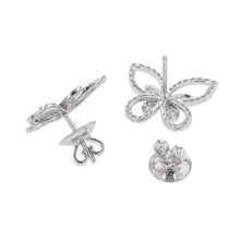 将图像加载到图库查看器中，GRAFF Butterfly Silhouette Diamond Stud EarringRGE879 18K White Gold
