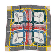 Load image into Gallery viewer, HERMES Giant Square MORS A JOUETS Horse Bit Size 140 Jaune/Multicolor Cashmere70% Silk30%
