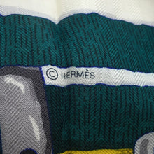 Load image into Gallery viewer, HERMES Giant Square MORS A JOUETS Horse Bit Size 140 Jaune/Multicolor Cashmere70% Silk30%
