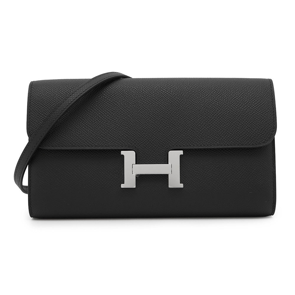 HERMES Constance to Go Black Epsom