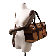 将图像加载到图库查看器中，HERMES Dog Carrier Bag Feu Toile H
