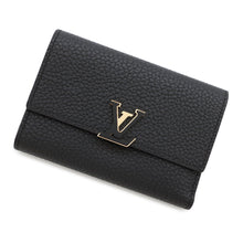 Load image into Gallery viewer, LOUIS VUITTON Portefeuille Capucine Compact Noir/Hot pinkM62157 Taurillon Leather
