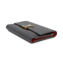 Load image into Gallery viewer, LOUIS VUITTON Portefeuille Capucine Compact Noir/Hot pinkM62157 Taurillon Leather
