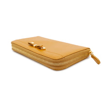 将图像加载到图库查看器中，PRADA ★Zip Around Long Wallet Orange1M0506 Leather
