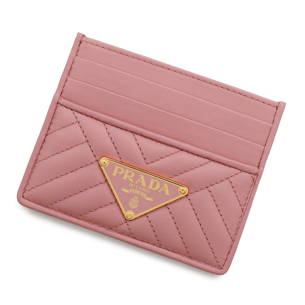 PRADA Card Case Pink1MC025 Leather