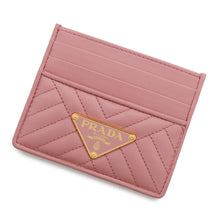 将图像加载到图库查看器中，PRADA Card Case Pink1MC025 Leather
