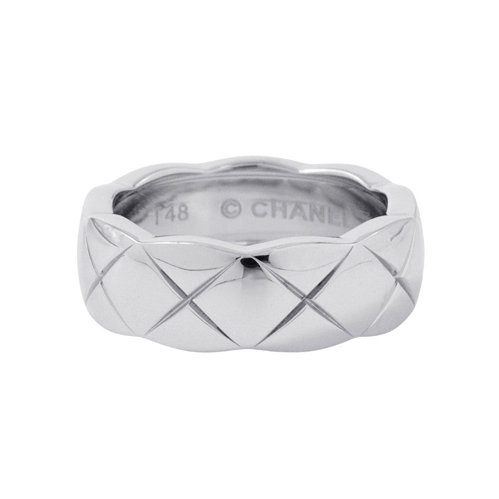 CHANEL Coco Crush Ring Medium Size 48/#8J10570 18K White Gold