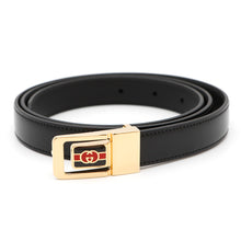 将图像加载到图库查看器中，GUCCI Interlocking G slim belt Size 90 Black598106 Leather
