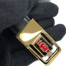 将图像加载到图库查看器中，GUCCI Interlocking G slim belt Size 90 Black598106 Leather

