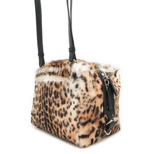 将图像加载到图库查看器中，Givenchy Pandora Bag Leopard Brown/BlackBK50CBK1UK Goatskin Leather Faux Fur Size S
