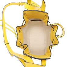 将图像加载到图库查看器中，LOEWE Hammock Drawstring 2WayShoulder Yellow314.12.V07 Calf Leather Size Mini
