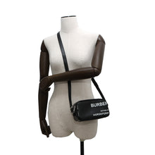 将图像加载到图库查看器中，BURBERRY Horseferry Camera Shoulder Black8022339 Coating canvas Size micro
