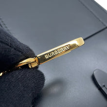 将图像加载到图库查看器中，BURBERRY ★Phone Shoulder Pouch Black Leather
