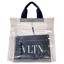 Load image into Gallery viewer, Valentino Garavani ★Plastics tote Transparent/Black Plastics Leather
